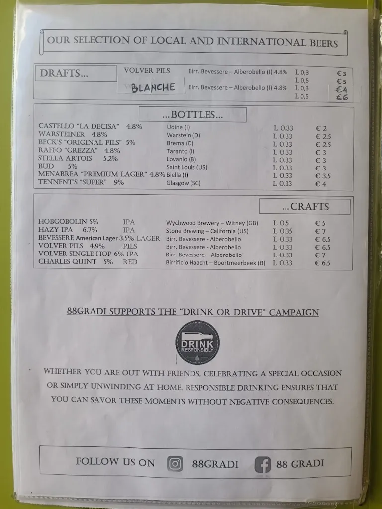 Menu_88 GRADI | Caffè & Gusto_Alberobello_image_4