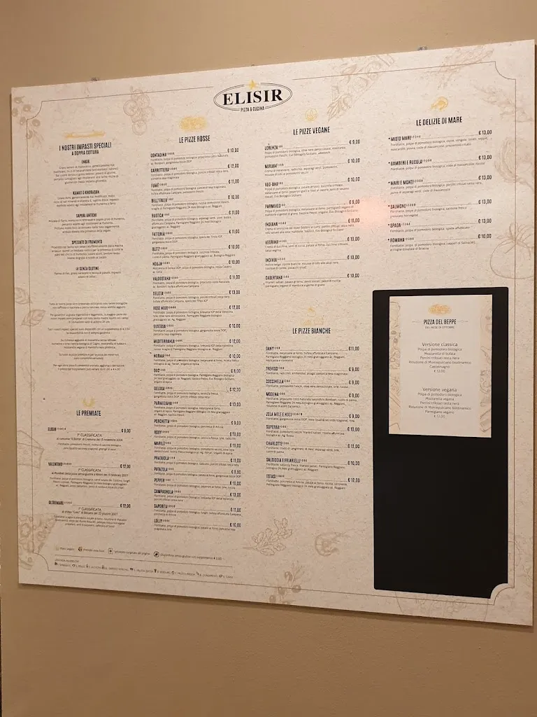 Menu_Ristorante Pizzeria Elisir_Castiglione Olona_immagine_2
