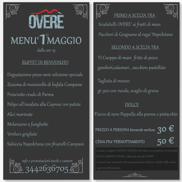 Menü_Ristorante Pizzeria OVERÈ Pizzaioli Musicanti_Castenedolo_Bild_1