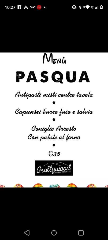 Menu_Grollywood ristobar e tabacchi_Castiglione delle Stiviere_image_2