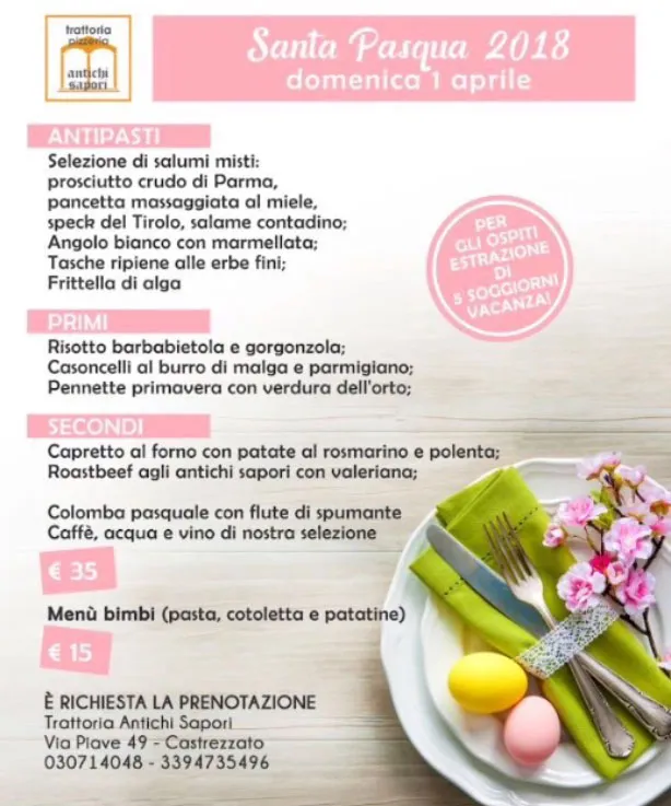 Menu_Trattoria Pizzeria Antichi Sapori di Righetti Cristina_Castrezzato_immagine_2