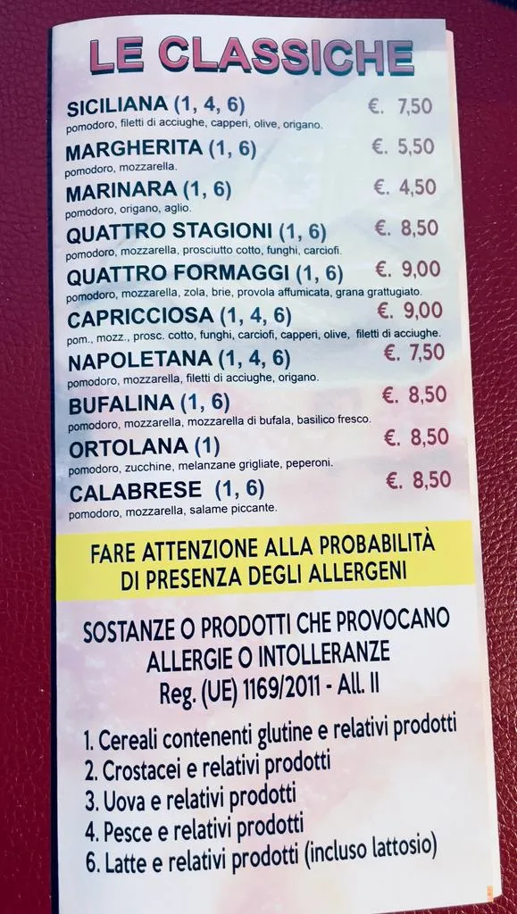 Menu_Pizzeria 4 Stagioni CAVARIA_Cavaria Con Premezzo_image_1