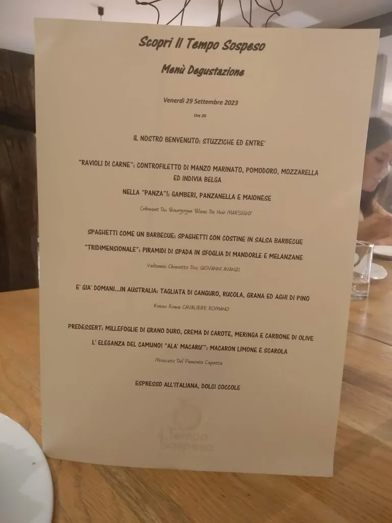 Menü_Il Tempo Sospeso Ristorante_Ceto_Bild_1