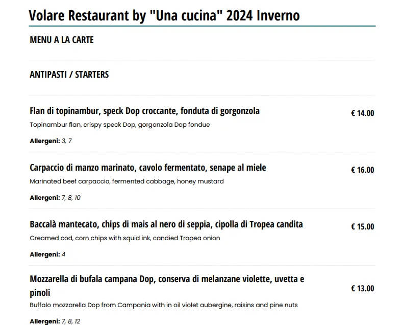 Menu_Volare Bar & Restaurant_Cerro Maggiore_image_2