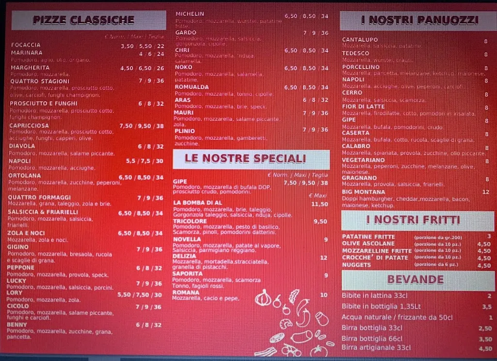 Menu_Gipe Cantalupo - Pizzeria al Trancio_Cerro Maggiore_image_1