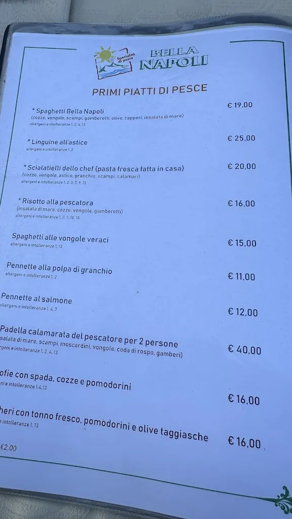 Menu_Ristorante Pizzeria Bella Napoli E Albergo_Chiari_image_1