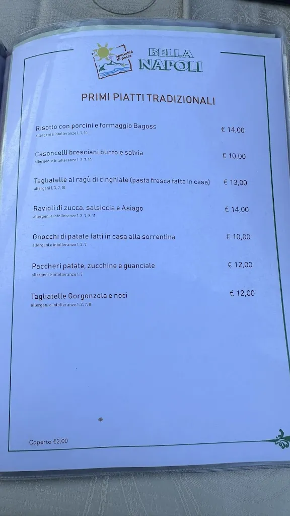 Menu_Ristorante Pizzeria Bella Napoli E Albergo_Chiari_image_4