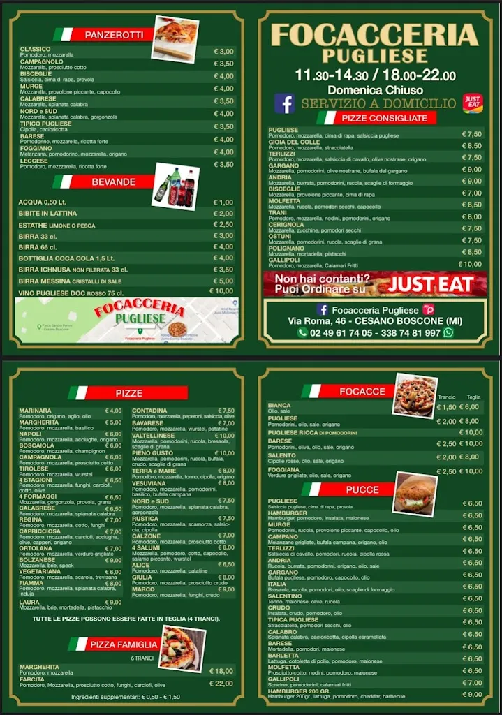 Menu_Focacceria Pugliese_Cesano Boscone_image_1