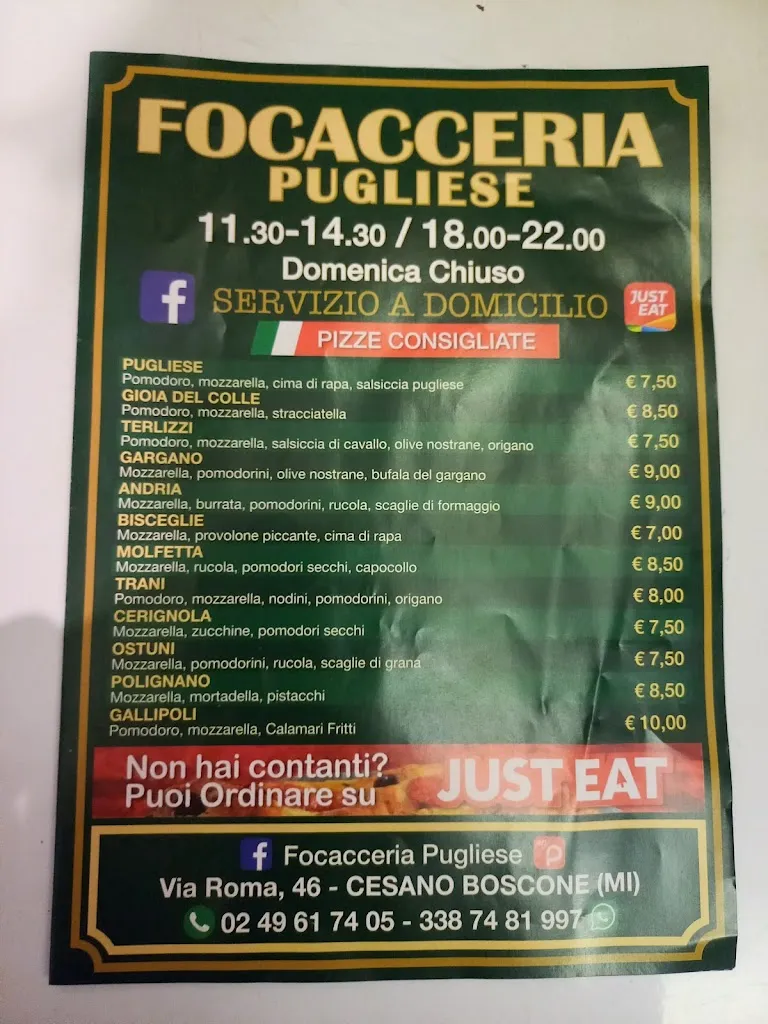 Menu_Focacceria Pugliese_Cesano Boscone_image_4