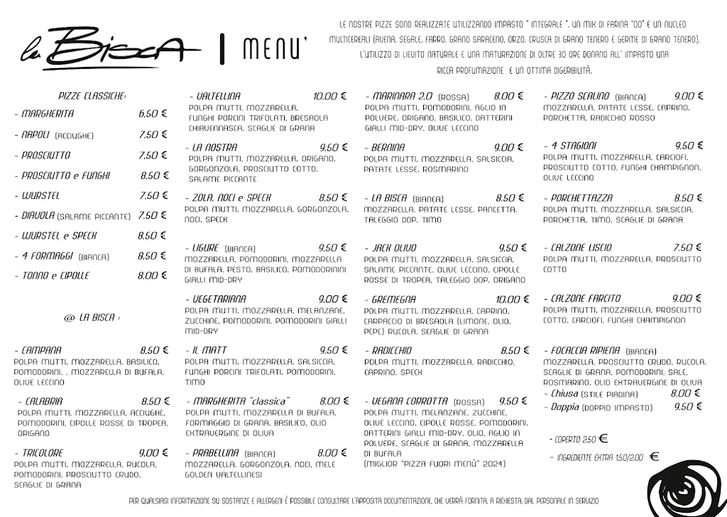 Menu_La Bisca Pizzeria & Bar_Chiesa in Valmalenco_image_1