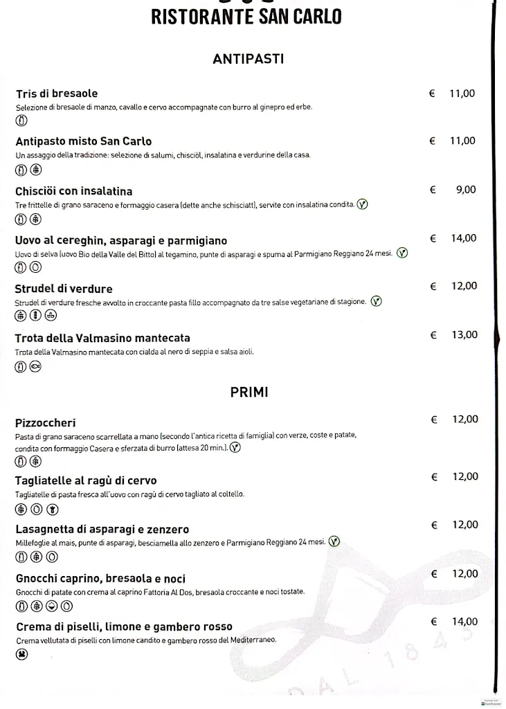 Menu_Ristorante San Carlo - dal 1843 - Valtellina _Chiuro_image_1