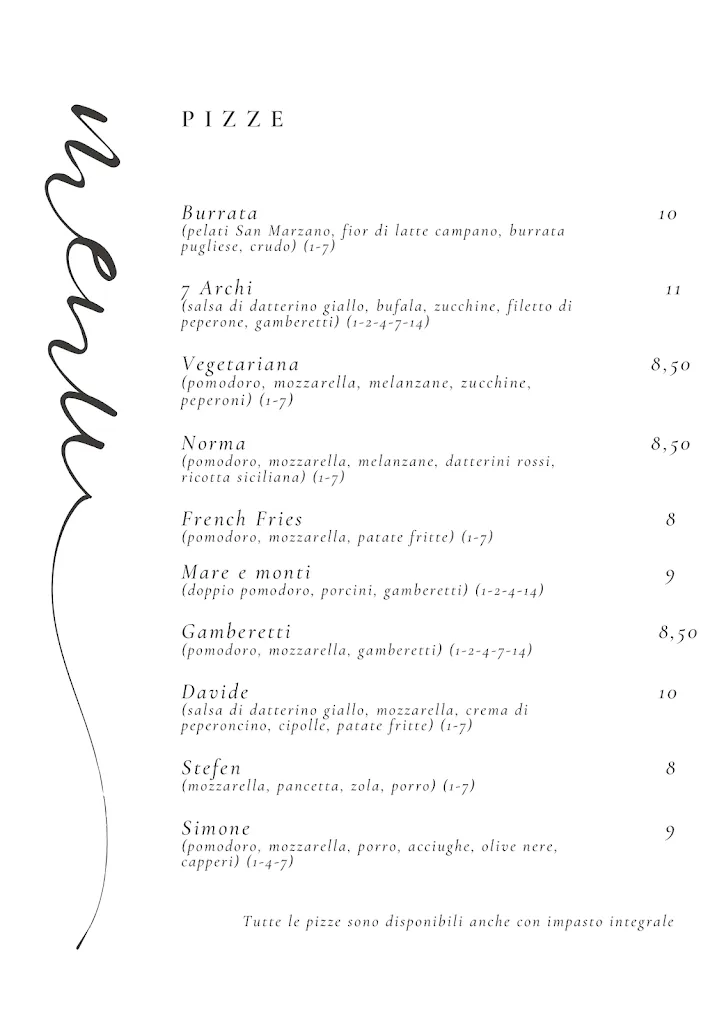 Menu_Ristorante Pizzeria 7 Archi_Chiuro_image_2