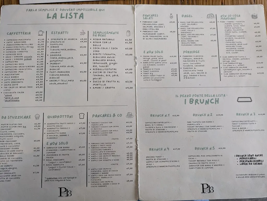 Menu_P13 Lounge Cafè_Chiuduno_image_2