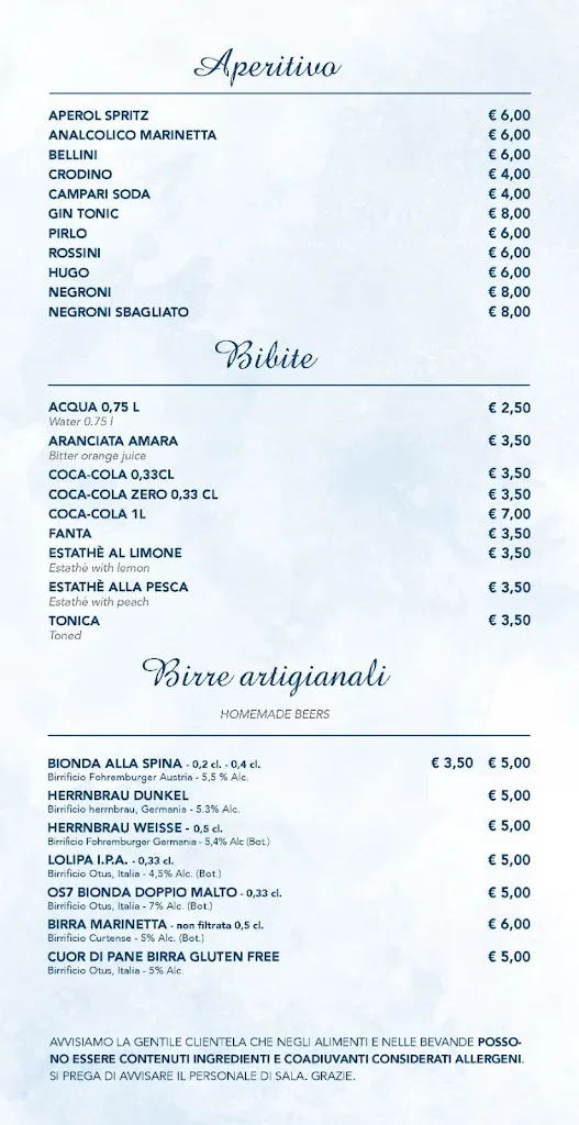 Menu_La Marinetta - Bar Pizzeria_Clusane_immagine_1