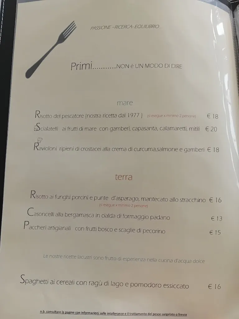 Menu_Ristorante I giardini al Lago pizzeria_Clusane_immagine_1