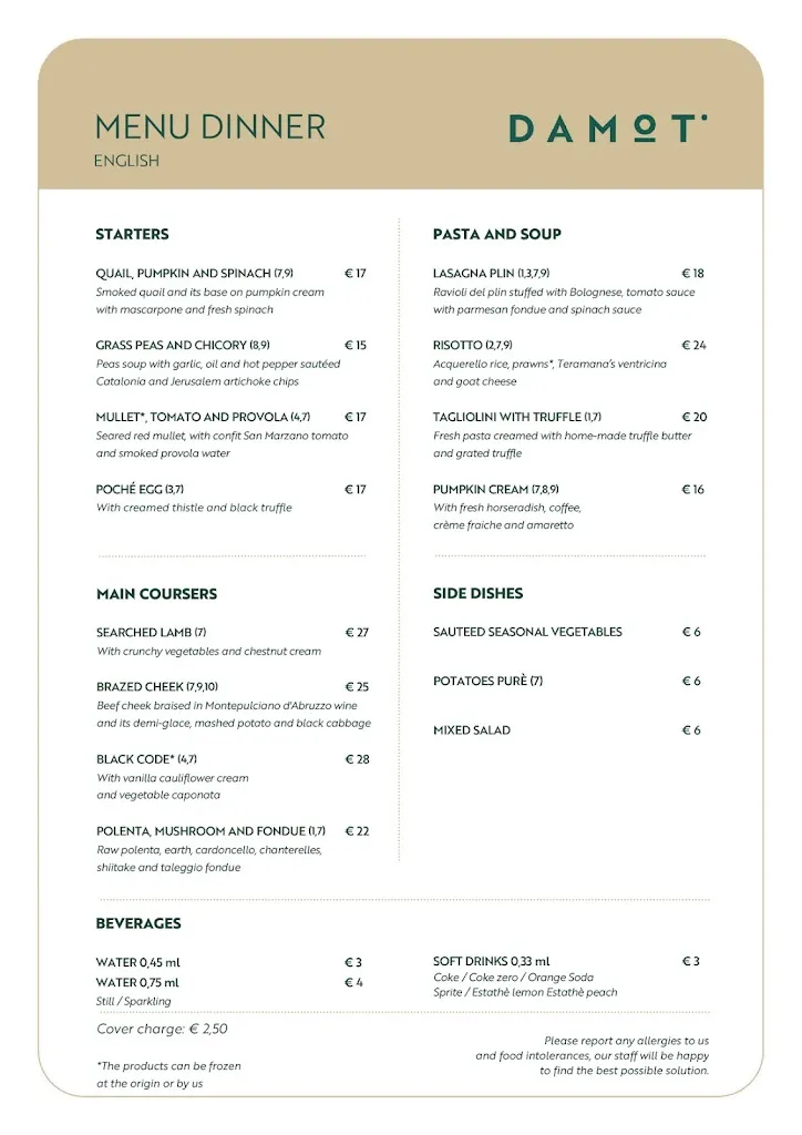 Menu_Damot' Ristorante_Città metropolitana di Milano_image_1