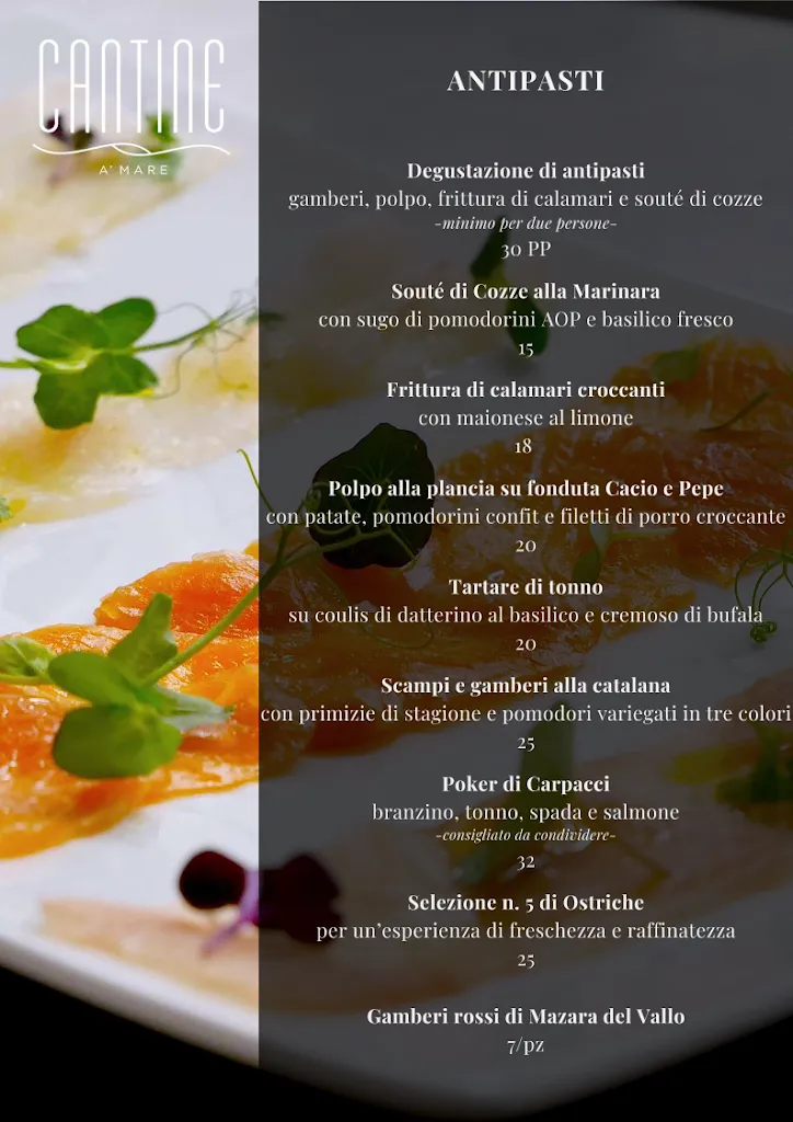 Menu_CANTINE A MARE - Ristorante di Pesce_Città metropolitana di Milano_image_1