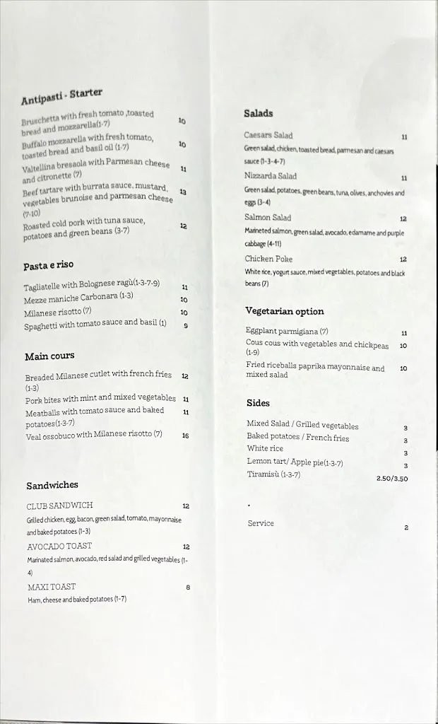 Menu_Maia Bistrot Ristorante Caffetteria_Città metropolitana di Milano_image_1