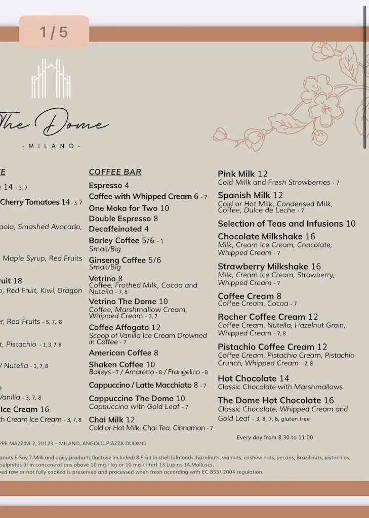 Menu_The Dome Milano | Italian Restaurant & Rooftop Bar_Città metropolitana di Milano_image_3