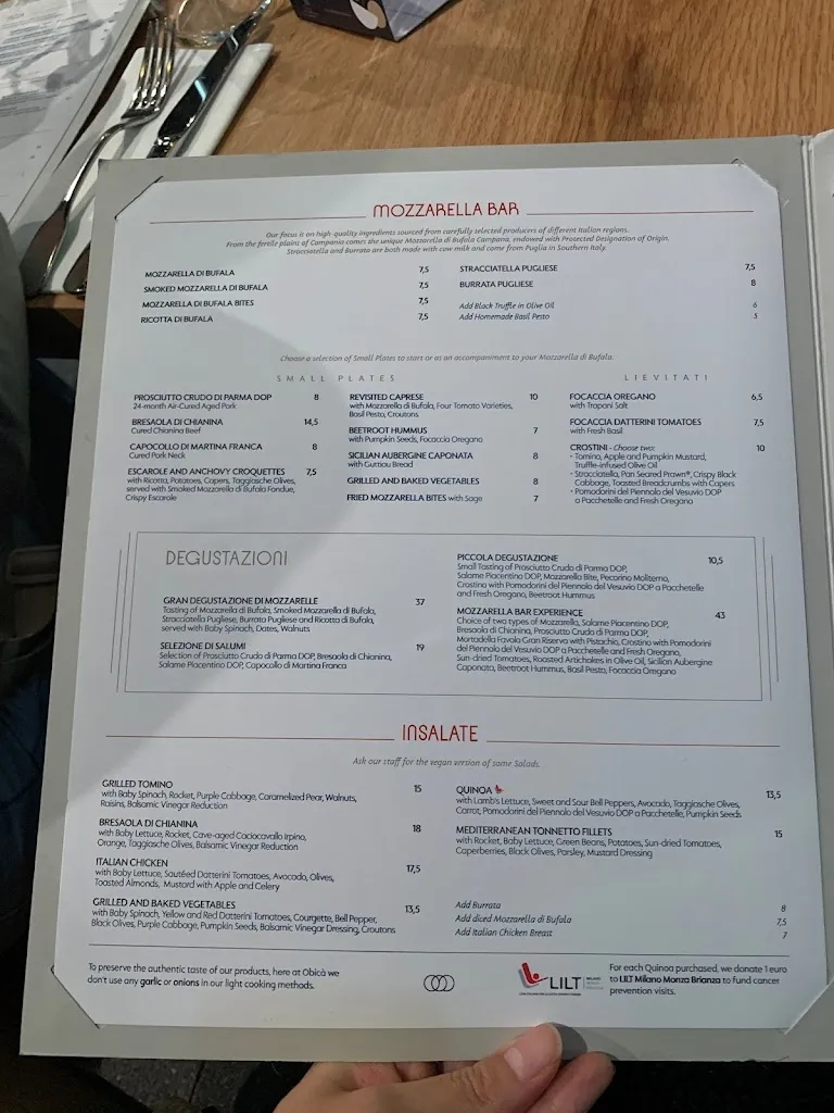 Menu_Obicà Mozzarella Bar - Cusani_Città metropolitana di Milano_image_4