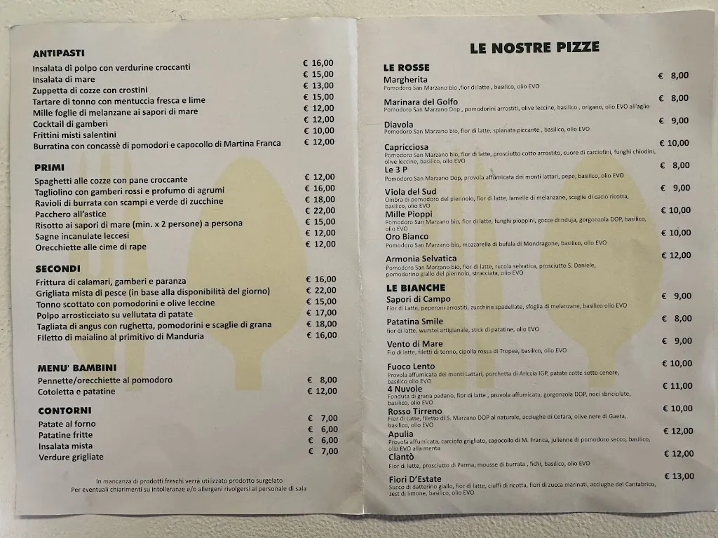 Menu_Clantò alla Cisternella Pizzeria Trattoria_Alliste_immagine_1