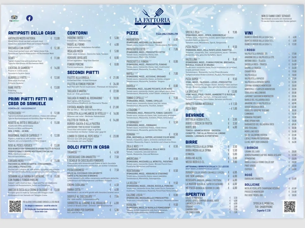 Menu_Ristorante Pizzeria La Fattoria di brenzio_Consiglio di Rumo_immagine_1