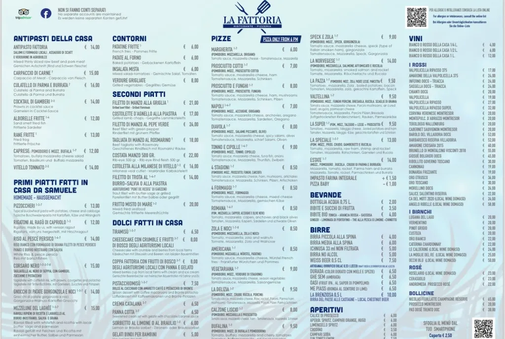 Menu_Ristorante Pizzeria La Fattoria di brenzio_Consiglio di Rumo_immagine_2