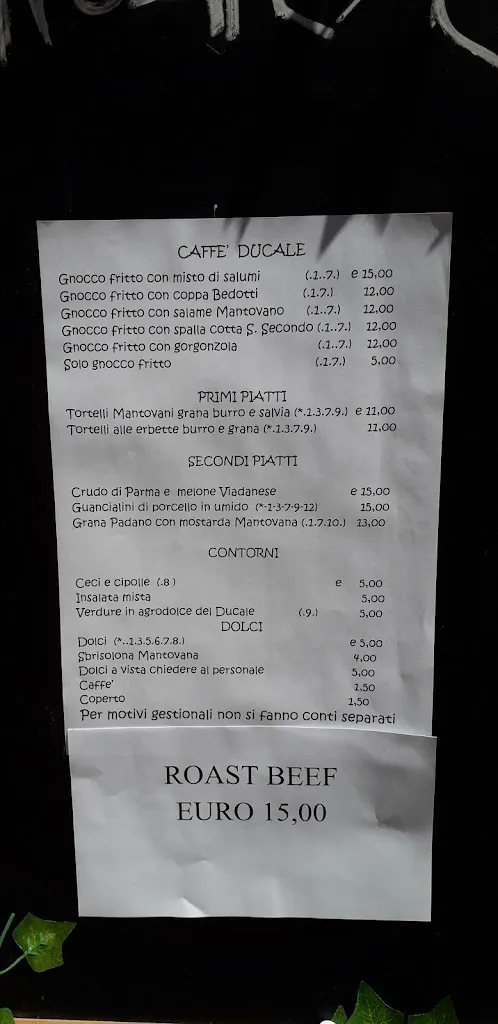 Menu_Ristorante Pizzeria Bar Ducale | Cucina Tipica Mantovana_Commessaggio_image_2