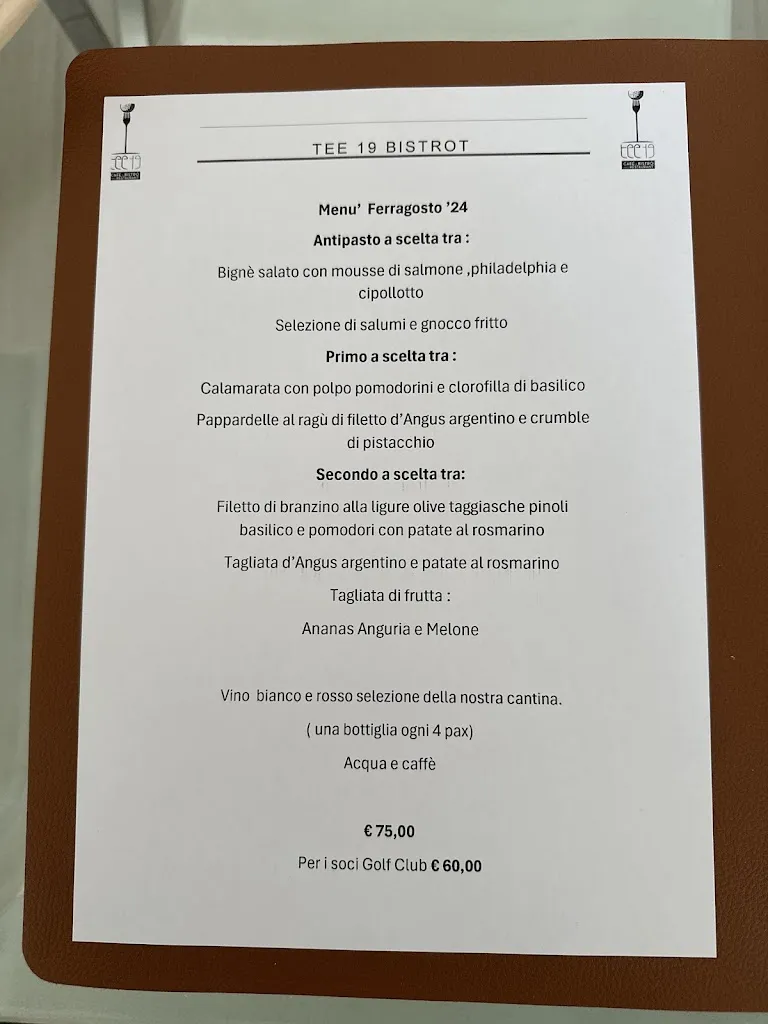 Menu_Bistrot Tee 19 Golf club Villa Paradiso_Cornate d'Adda_image_1