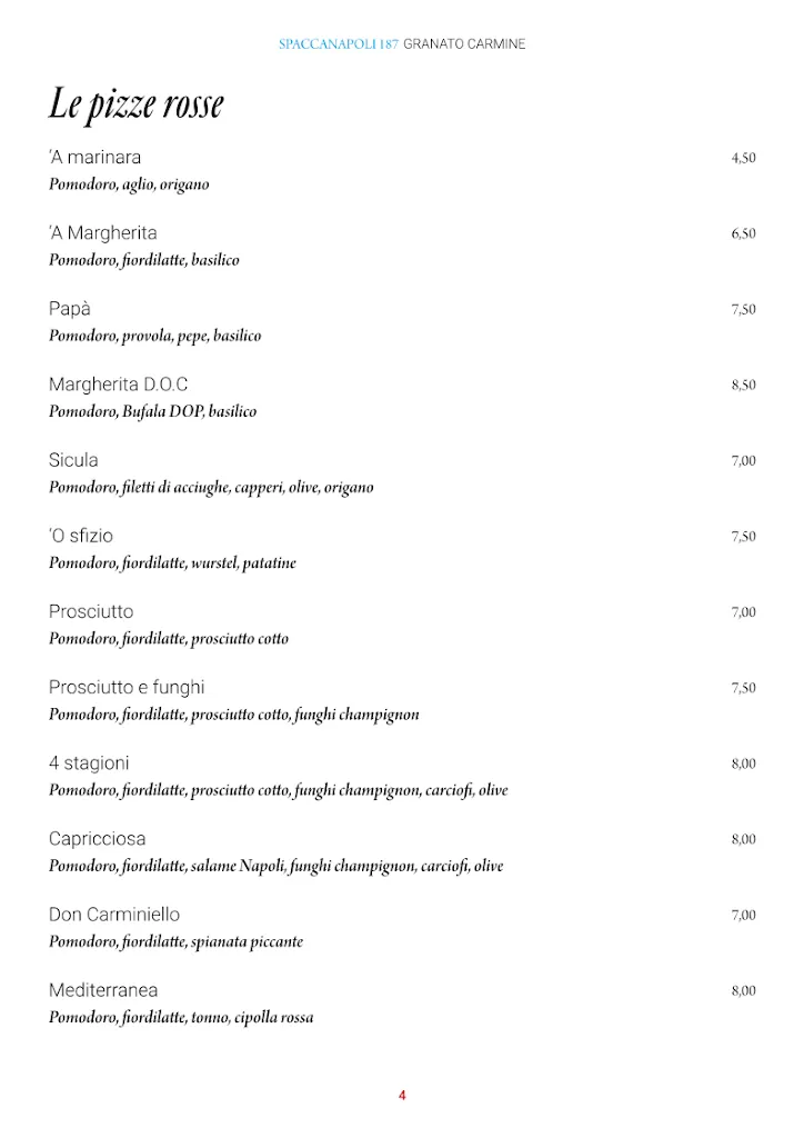 Menu_Pizzeria Ristorante Spaccanapoli 187 Granato Carmine_Cornate d'Adda_immagine_2