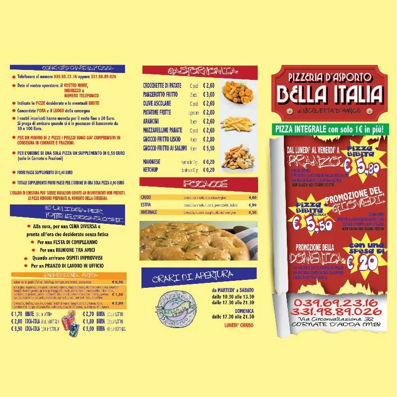Menu_Pizzeria D'Asporto Bella Italia_Cornate d'Adda_image_1