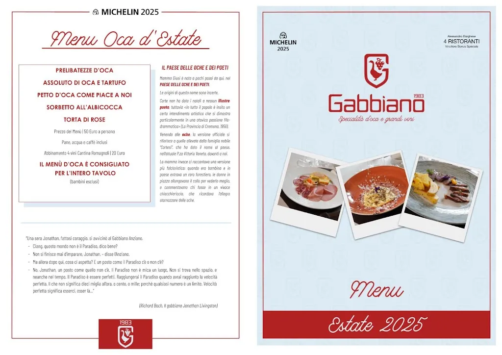 Menu_Gabbiano1983 - Specialità d'oca e grandi vini_Corte de' Cortesi_image_1