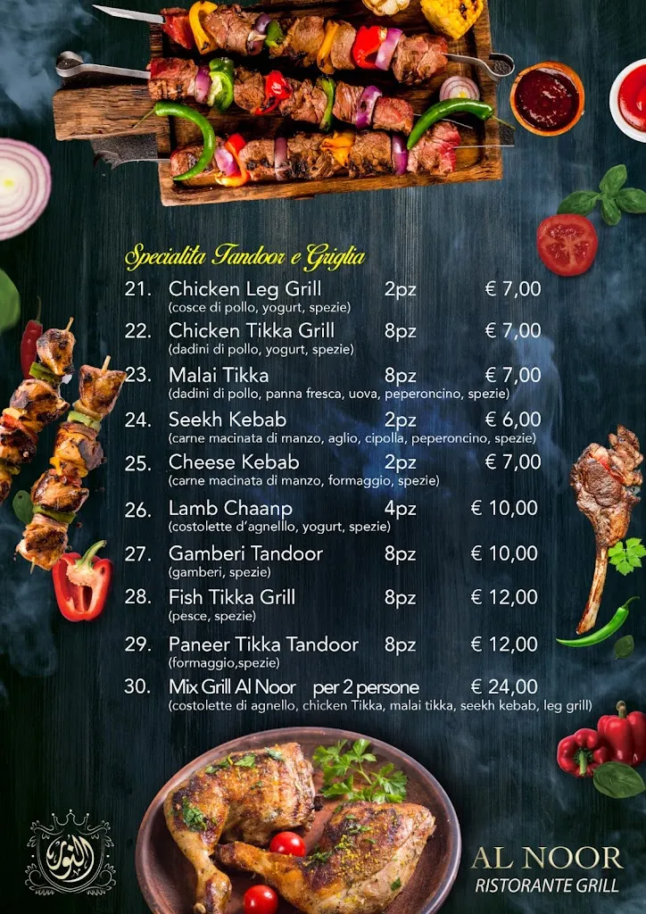 Menu_AL NOOR Ristorante Grill cucina indiana e pakistana_Corbetta_image_2