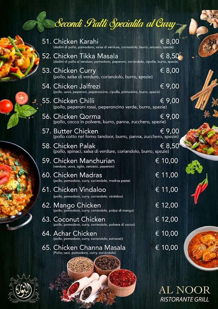 Menu_AL NOOR Ristorante Grill cucina indiana e pakistana_Corbetta_image_3