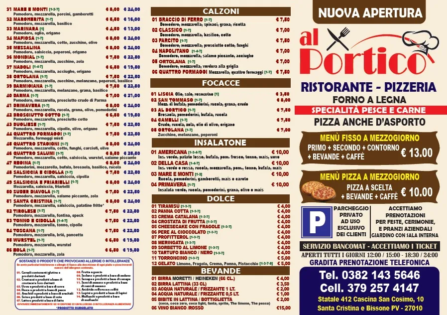 Menu_Ristorante pizzeria AL PORTICO_Costa de' Nobili_image_4
