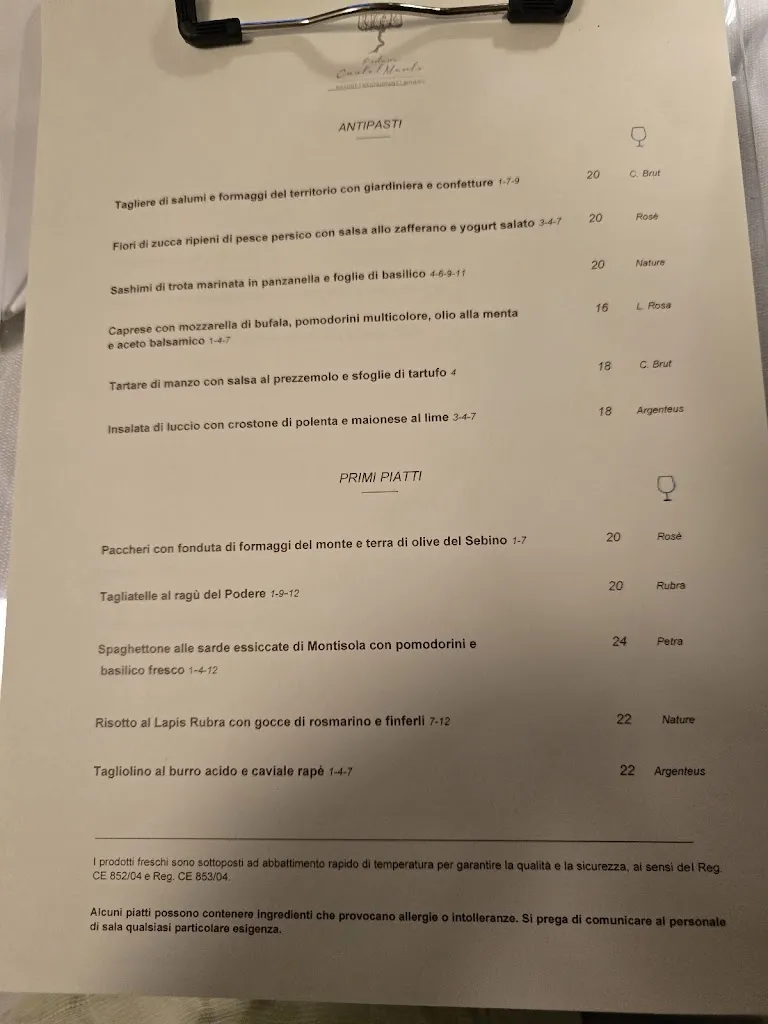 Menu_Podere Castel Merlo Resort - Ristorante l'Etoile_Credaro_image_1