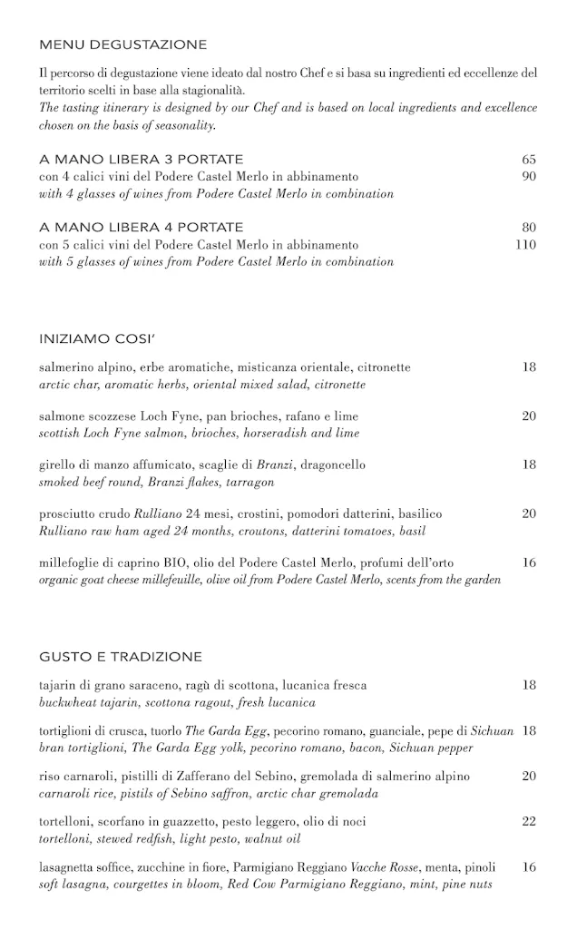 Menu_Podere Castel Merlo Resort - Ristorante l'Etoile_Credaro_image_4