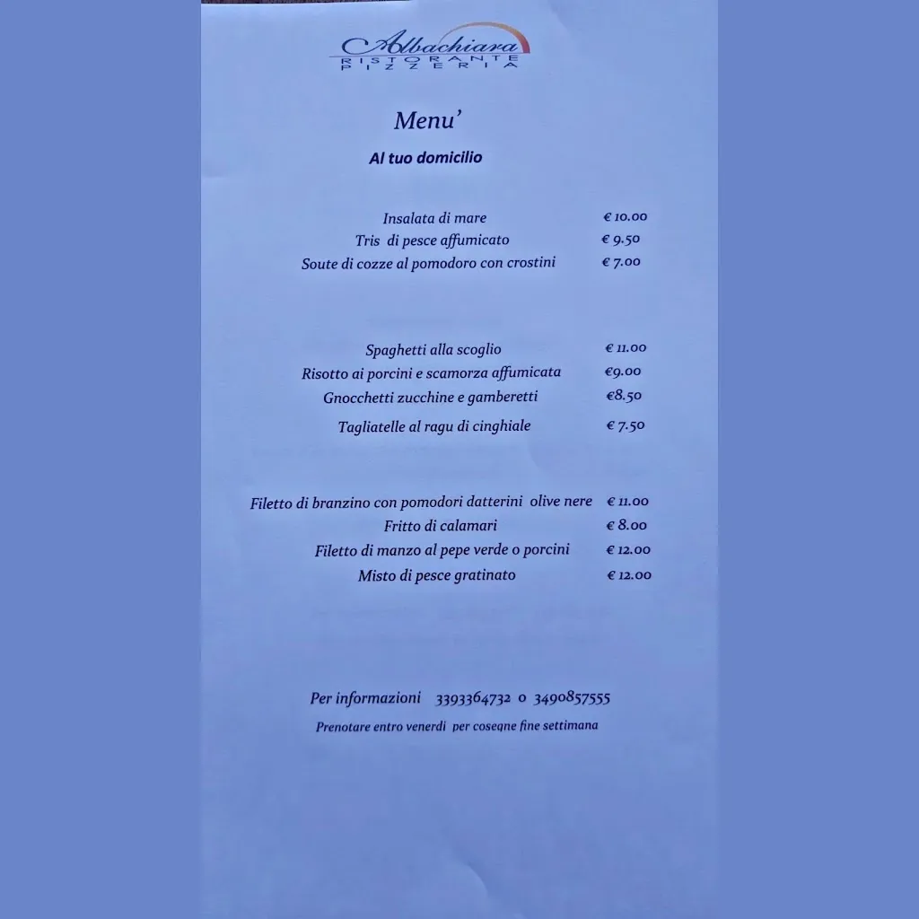 Menu_Albachiara ristorante e pizzeria_Credaro_image_1