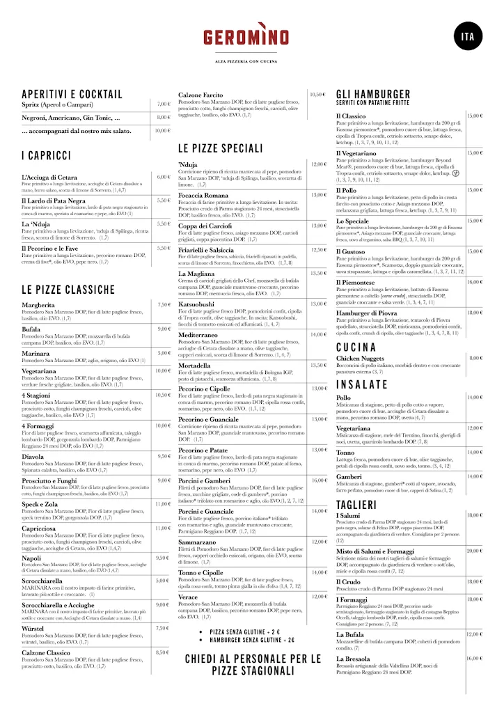 Menu_Geromìno - Alta Pizzeria con Cucina - Dairago_Dairago_image_1