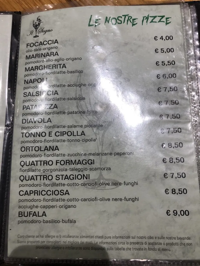 Menu_Pizzeria Il Sogno_Cusago_image_4