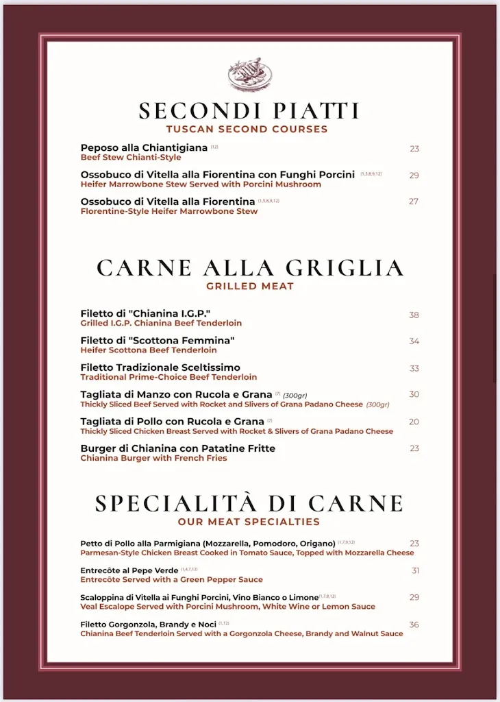 Menu_Osteria del Fiore - Piazza del Duomo Firenze_Duomo_image_1