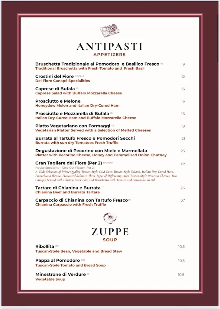 Menu_Osteria del Fiore - Piazza del Duomo Firenze_Duomo_image_3