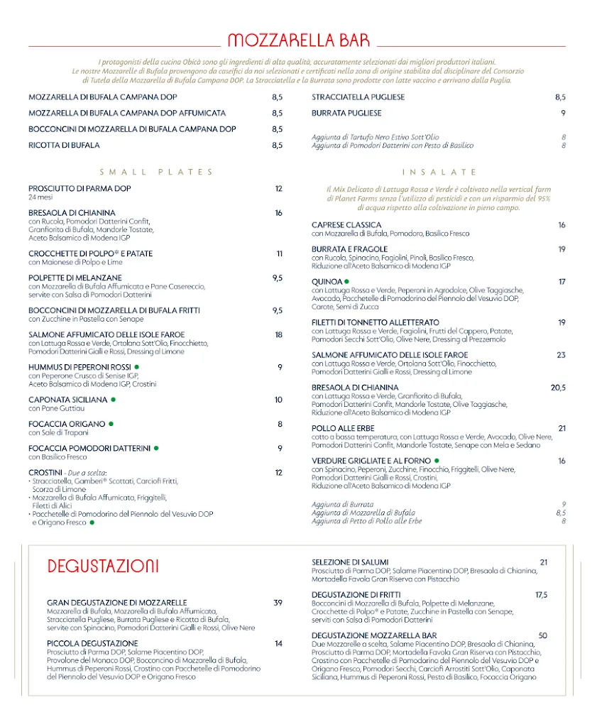 Menu_Obicà Mozzarella Bar - Duomo_Duomo_image_1
