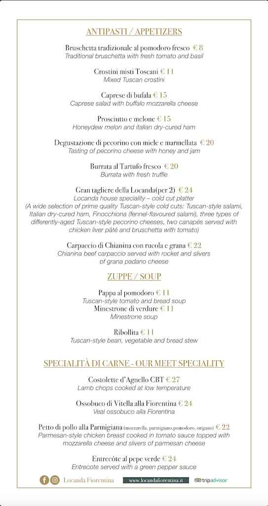 Menu_Locanda Fiorentina - Duomo di Firenze_Duomo_image_2