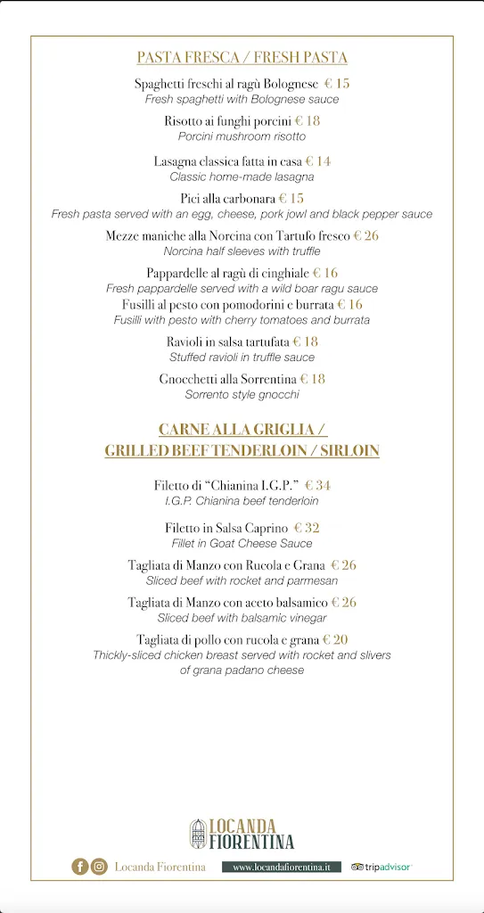 Menu_Locanda Fiorentina - Duomo di Firenze_Duomo_image_3