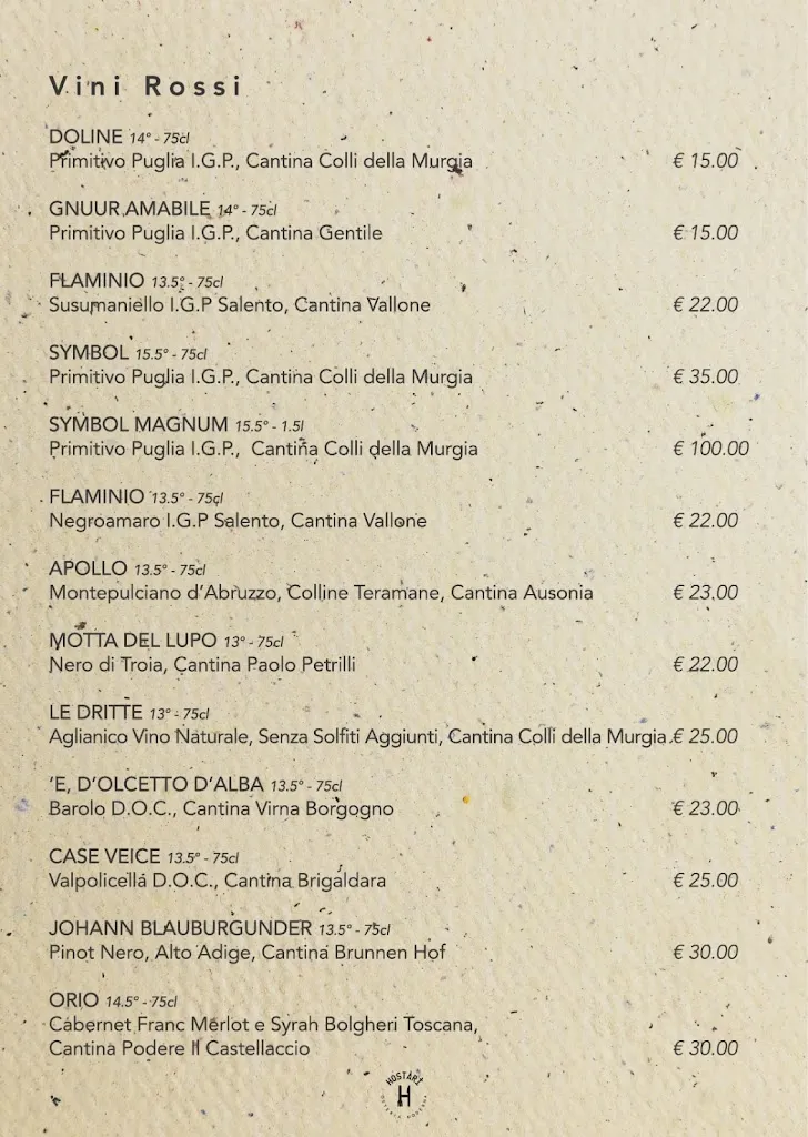 Menu_Hostàrì - Osteria Moderna_Altamura_image_1