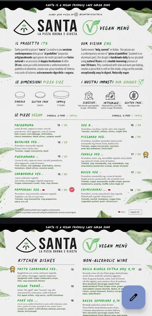 Menu_Santa Pizza | Pizzeria Gourmet Ristorante Vista Lago_Desenzano del Garda_image_2