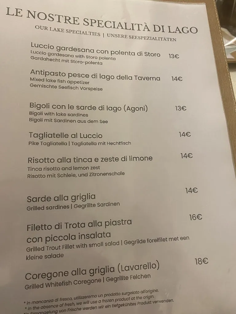 Menu_La Taverna del Lago_Desenzano del Garda_image_4
