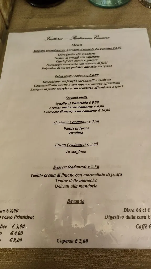 Menu_Trattoria-Rosticceria Cenzino_Altamura_immagine_3