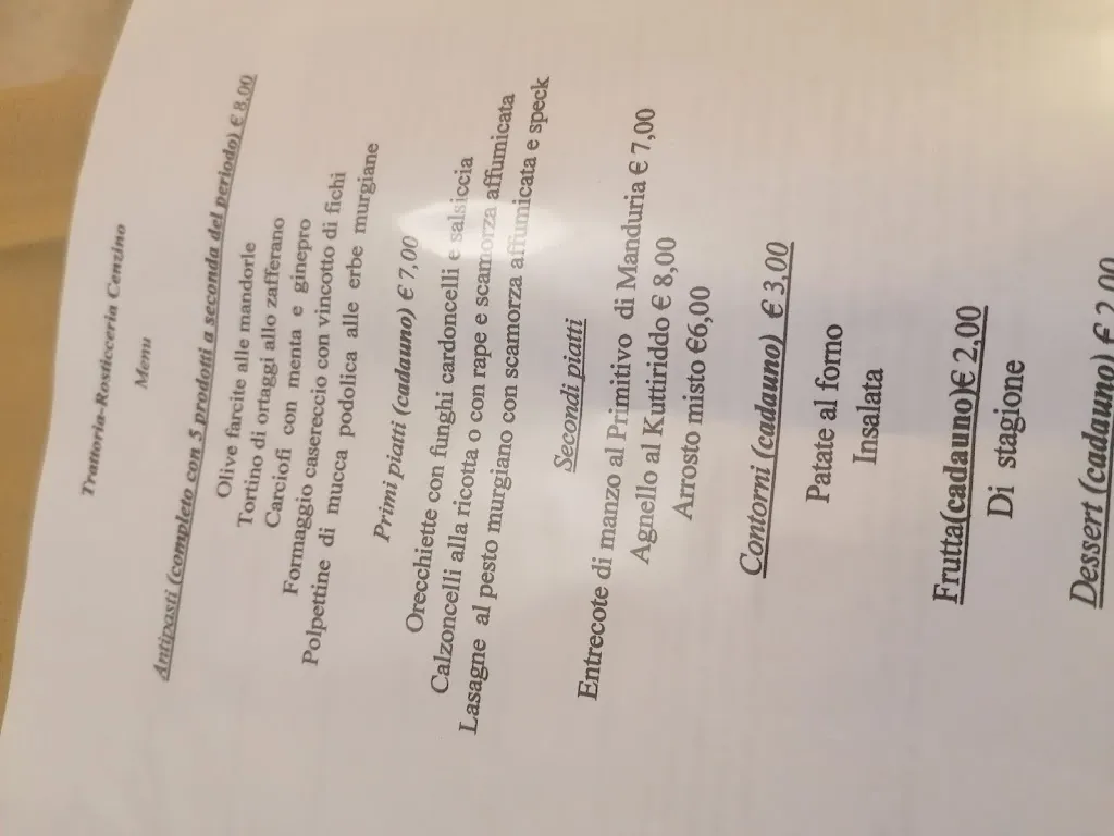 Menu_Trattoria-Rosticceria Cenzino_Altamura_immagine_4